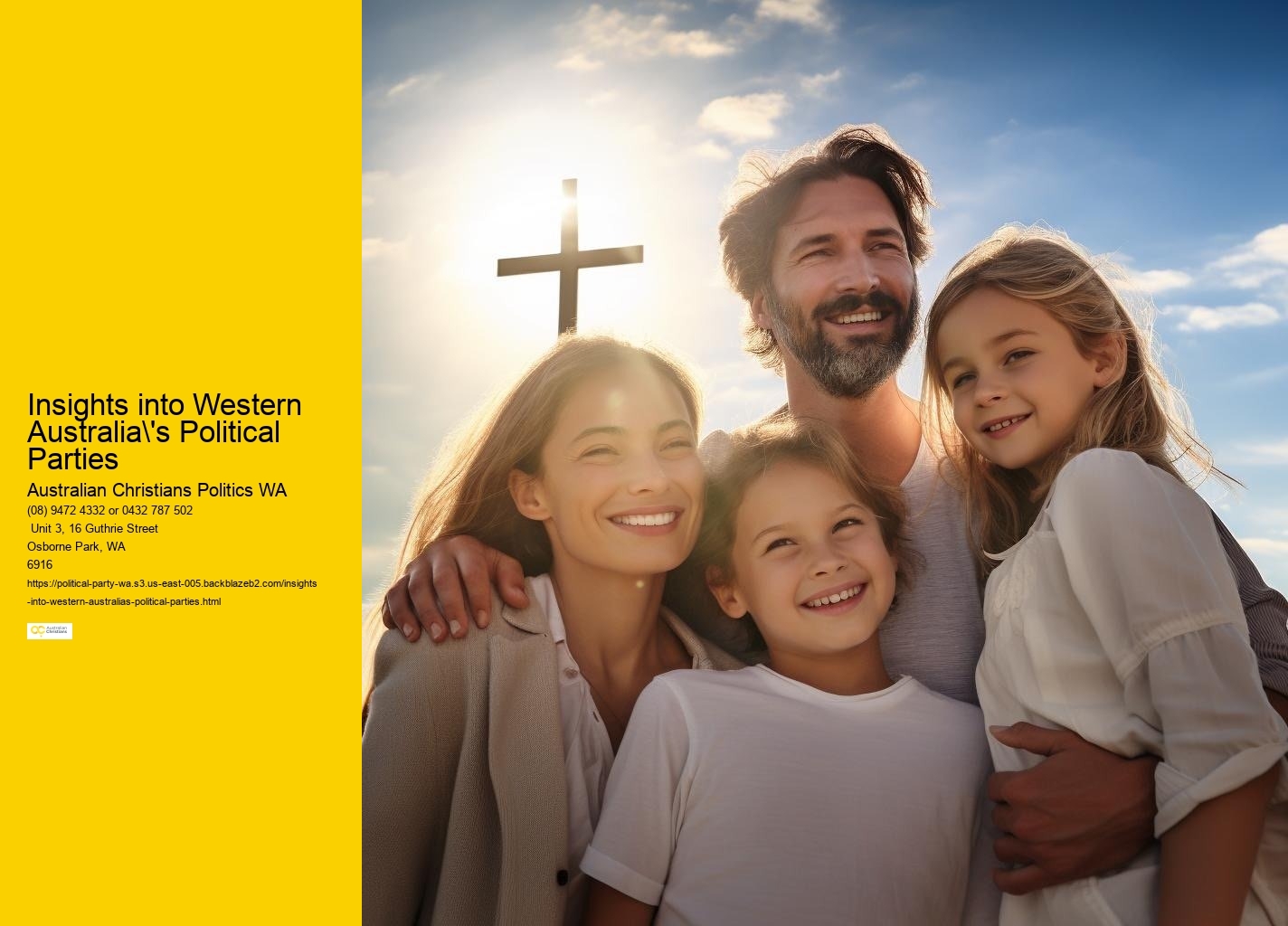 The Politics of Health and Wellbeing in WA