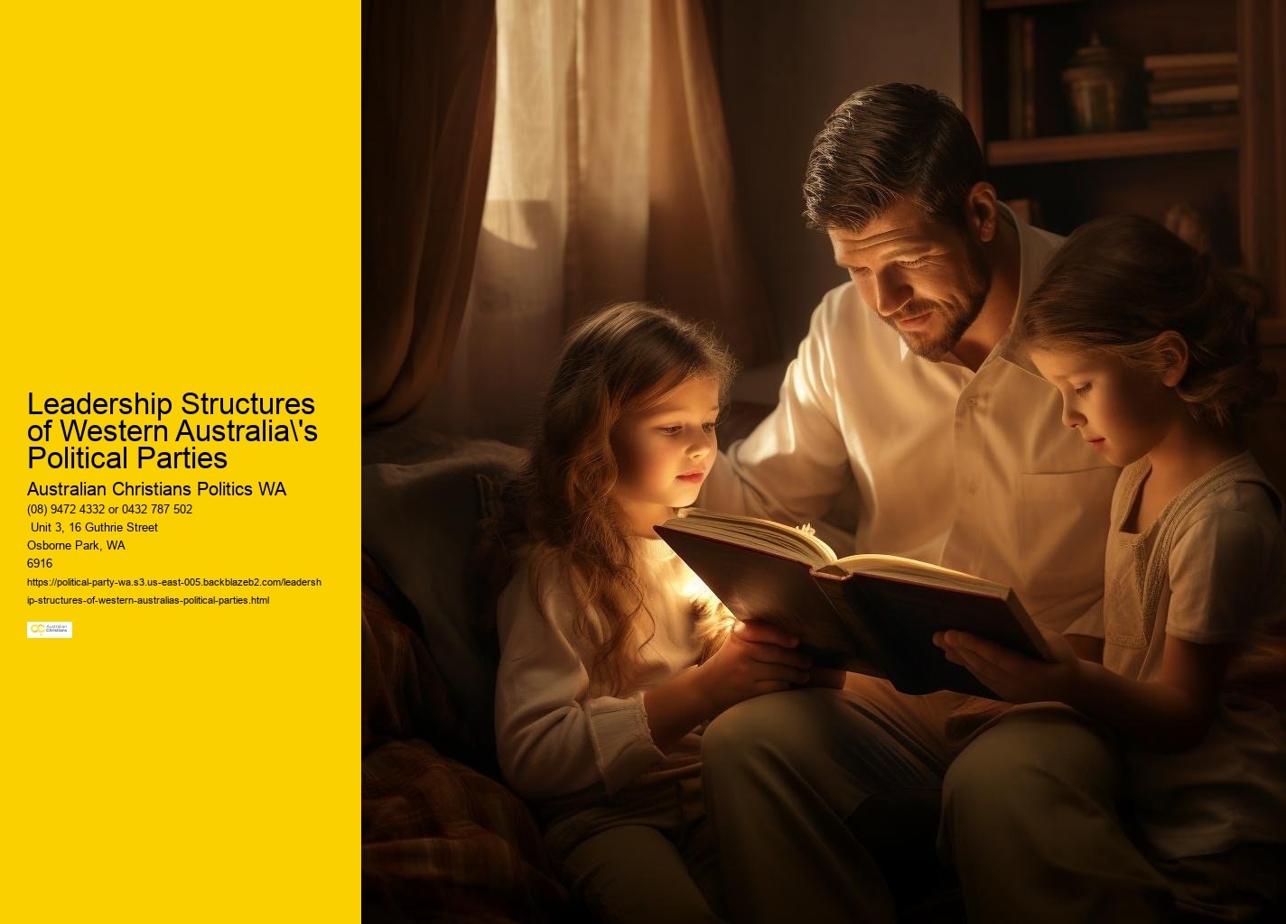 Leadership Structures of Western Australia's Political Parties